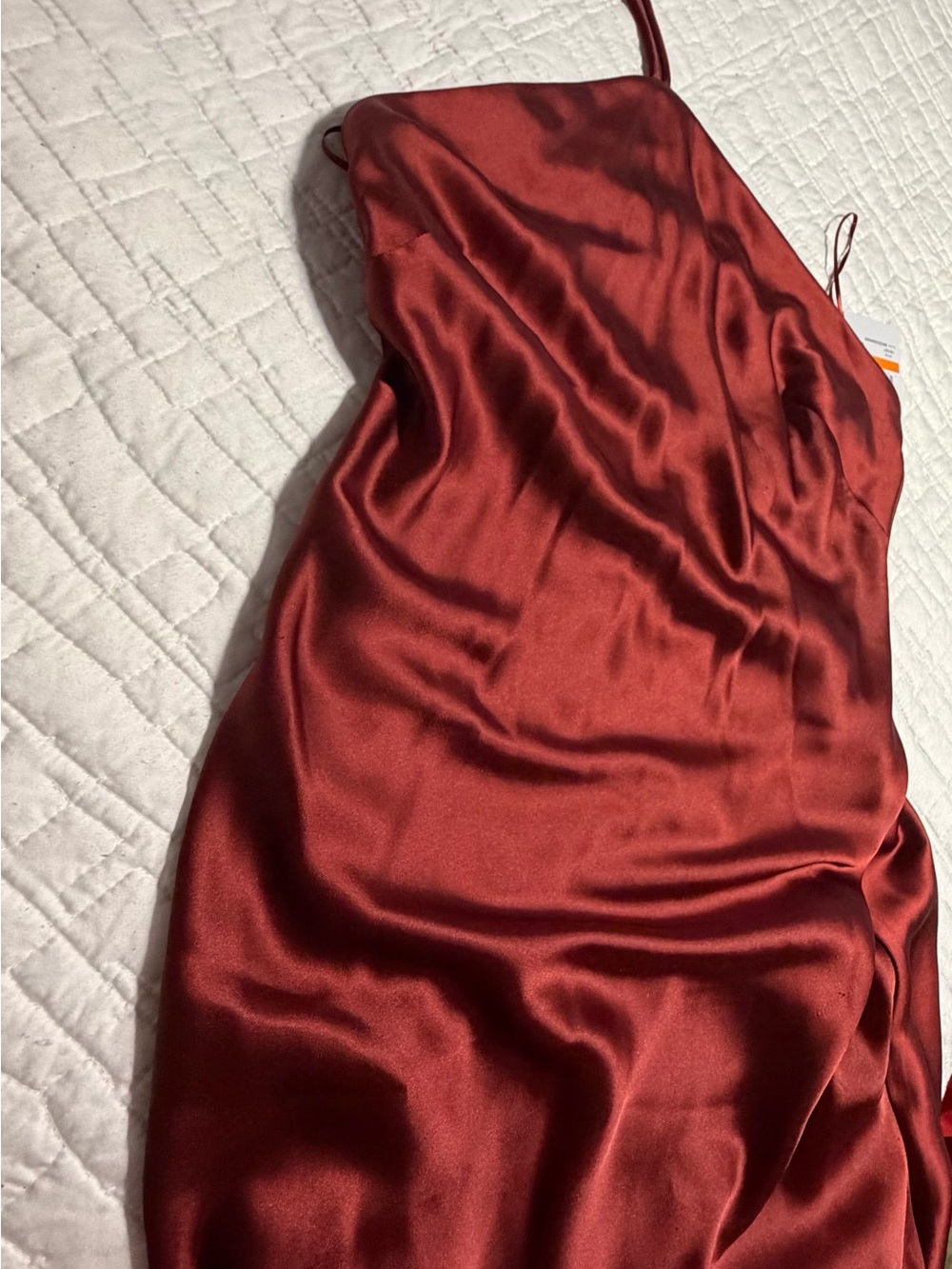 Satin Slip Dress in burgandy
